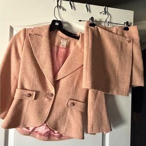 Women's Pink Blazer and Skirt Set